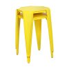 八角形膠疊椅疊凳-黃色