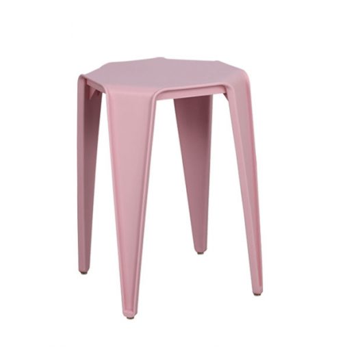 八角形膠疊椅疊凳-粉紅色