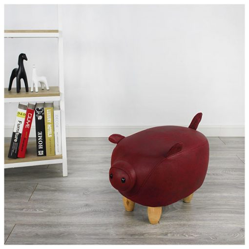 可愛動物椅換鞋凳-豬豬